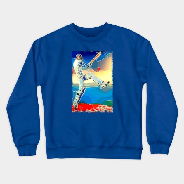 World Cup Cricket Batsman art Crewneck Sweatshirt by FasBytes